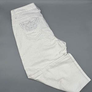 BADOLINOBLU white jean capris. size 12.